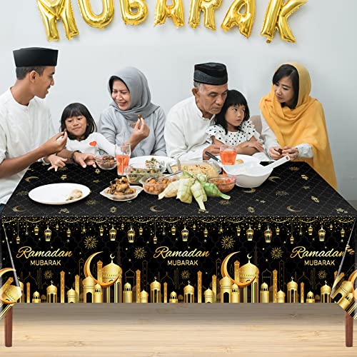 6 Pack Ramadan Plastic Tablecloth Decorations & Ramadan Party Supplies Decorations