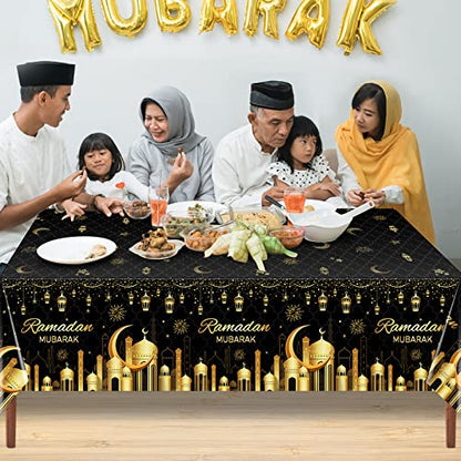 6 Pack Ramadan Plastic Tablecloth Decorations & Ramadan Party Supplies Decorations