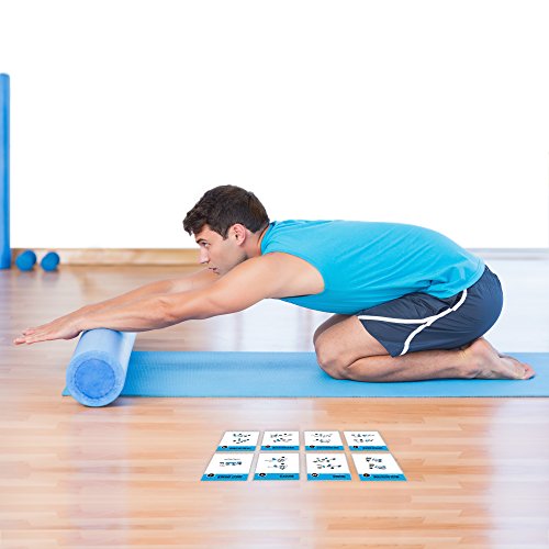 NewMe Fitness Foam Roller Workout Cards, Instructional Fitness Deck for Women & Men, Beginner Fitness Guide to Training Exercises at Home or Gym - style: Foam Roller