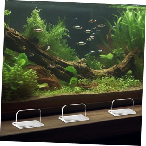 Cabilock 6pcs Clear Acrylic Aquarium Lid Handles Fish Tank Cover Replacement with Adhesive Stickers Easy to Install Transparent Grip for Fish Tank Lids