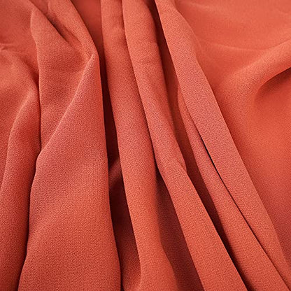 YOUR SMILE for Women Lightweight Breathable Solid Color Soft Chiffon Long Fashion Scarves Sun-proof Shawls Wrap - color: Rust Red