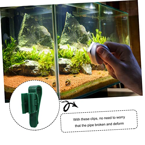 WOONEKY 4Pcs Plastic Fixing Clamps for Aquarium Hose Easy Installation Fish Tank Clips to Secure Water Tubes for Fish Tank Maintenance and Water Changes