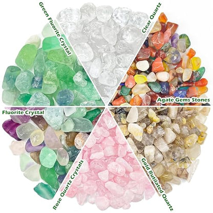 Clear Quartz Crystal Chips Bulk Tumbled Stones 0.9LB,0.35-0.5 Inch Crushed Crystal Rocks for Aquarium Fish Tank DIY Jewelry Vase Filler Aquarium Gravel Plant Pot - color: White, size: 0.9lb