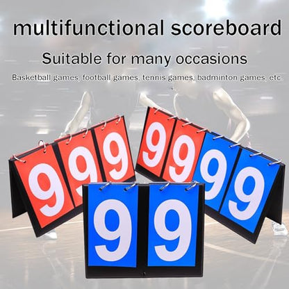 Basketball Game Scoreboard, 4/5/ 6 Digit, Portable/Flip, Reusable, Easy to Read+ Waterproof/Easy to Clean,not Take Up Space, for Soccer, Basketball, Baseball,5-digit - size: 5-digit