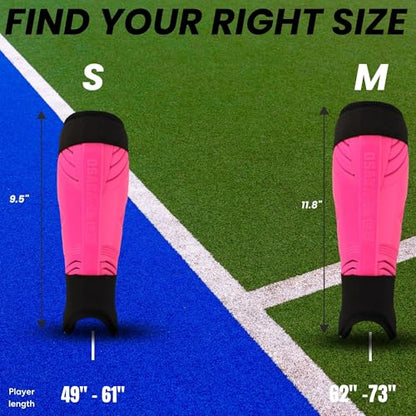 Osaka Field Hockey Shin Guards, Elite Protection, Lightweight, Breathable, Comfort Fit - Pink - size: Medium