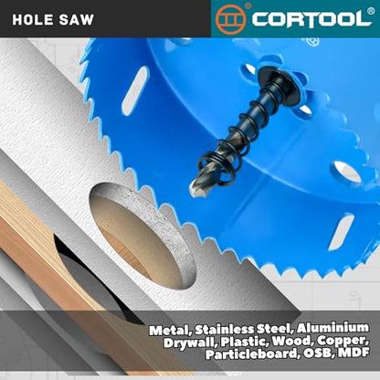 1-3/4 Inch Bi-Metal Hole Saw With Arbor for Metal and Wood Cutting - Hole Cutter Kit for Drywall, PVC Boards, Fiberglass and Vent Pipes - style: 1-3/4"（45mm）