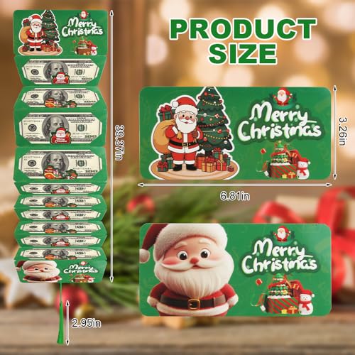 2026 New Christmas Money Envelope for Cash, 10 Slots Surprise, Money Envelopes for Xmas Gift Envelopes Supplies Christmas Cash Gift Envelopes for Men Women Girls Boys, Green - color: Green