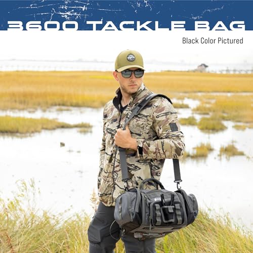 FROGG TOGGS Heavy Duty Fishing Tackle Duffle Bag, Solid Brown Elements, 3600 - color: Solid Elements Brown, style: 3600