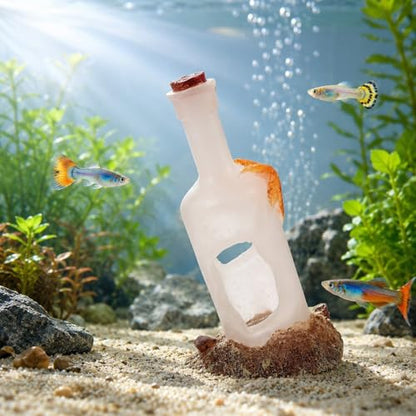 LUOZZY Small Shrimp Hideout for Aquarium Fish Tank Resin Fish Hideout Small Aquarium Cave Hideout for Home Office