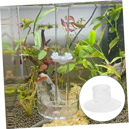 GALPADA 50pcs Fish Tank Cups for Secure Feeder Fixing Transparent Aquarium Accessories for Easy Installation and Visibility for Fish Bowls and Aquatic Environments - size: 3.00X3.00X1.50CM