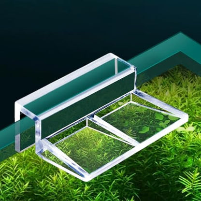 10Pcs Aquarium Lid Clips, Clear Acrylic Aquarium Cover Support Clamps Replacement Glass Top Cover Holder for Rimless Fish Tank, 8mm Hood Acrylic Fish Tank
