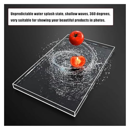 Acrylic Shallow Water Tank, Photography Tray Display Cabinet, Shallow Water Tank, Portable Food and Cosmetics Storage Box(50x50x6CM/19.6x19.6x2.3in) - size: 50x50x6CM/19.6x19.6x2.3in