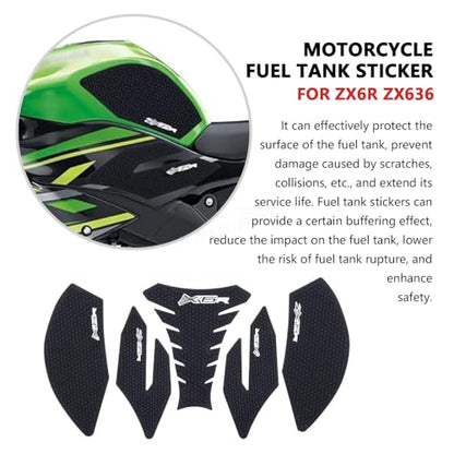 for Ninja ZX6R ZX 6R ZX-636 Ninja zx6r zx636 2013-2023 2024 2025 2026 Accessories Motorcycle Anti-Slip Fuel Tank pad Sticker ZX6R Fuel Tank pad Fuel Tank Grip Fuel Tank Sticker Tank Grip - color: Ninja Zx6r