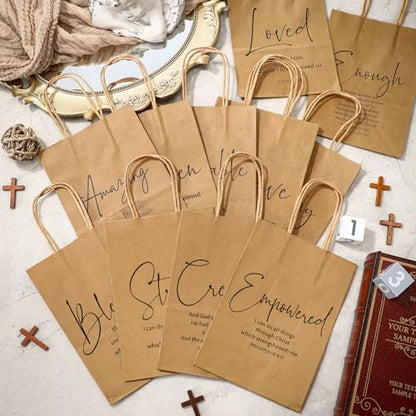 Gersoniel 108 Pcs Christian Bible Verse Gift Bags, Handled,Modern Design - style: Modern Design