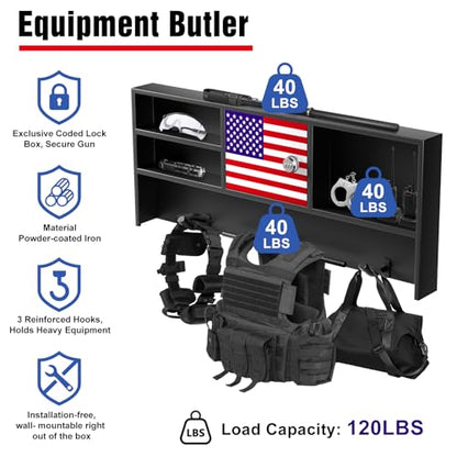 Police Gear Organizer Rack - Police Tactical Vest Hanger Holder Law Enforcement Storage Stand Safe Gift for Police Officer