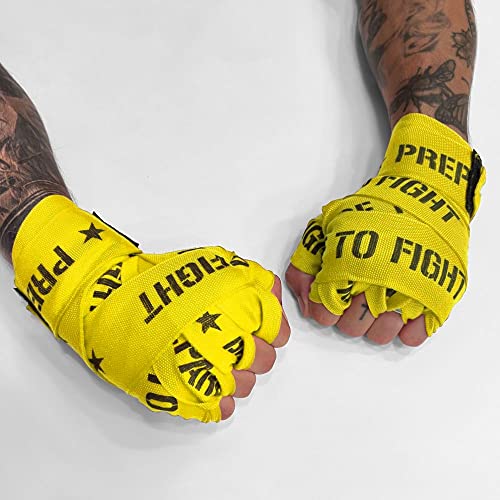 Geezers Prepare to Fight Hand Wraps - color: Yellow, size: 3m