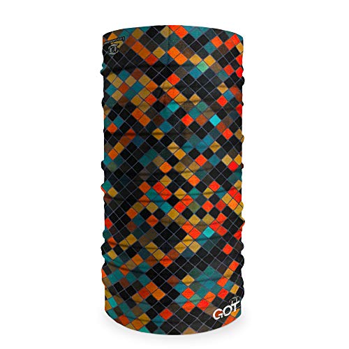 GOT Sports Tube Bandana - Neck Gaiter for Women Men, Face Mask, Neck Wrap, Head Scarf, Curly Hair Sleep Protection - color: Colorful Bricks
