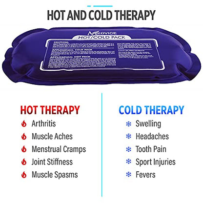 Reusable Hot and Cold Ice Packs for Injuries (3-Piece Set), Joint Pain | Gel Ice Packs - Muscle Soreness and Body Inflammation Support - Adjustable & Flexible for Knees, Back, Shoulders, Arms & Legs