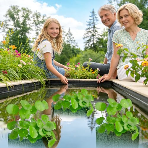EBaokuup 4 Pcs Aquatic Pond Planting Bags-7" Reusable Mesh Water Garden Pond Plant Pot-Breathable Green Square Lily Plant Pots for Pond Bog Plant Garden Terrestrial Plant - color: Green, size: Square