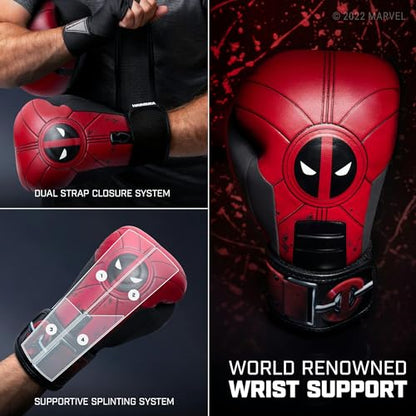 Hayabusa Marvel Hero Elite Boxing Gloves for Men and Women - color: Deadpool, size: 16oz