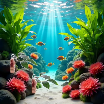 2Pcs Betta Fish Leaf Pad,Plastic Plant Betta Hammock Leaf Bed,Simulating The Natural Habitat Aquarium Décor Plastic Plants for Betta Spawning Grounds,Suction Cup Betta Breeding Resting Bed