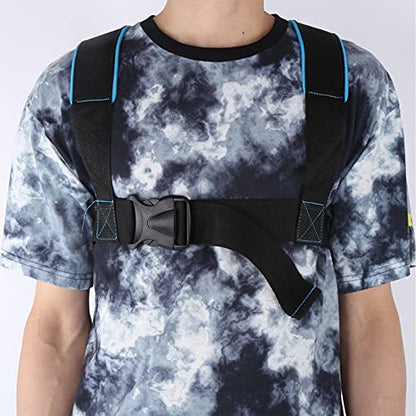 Sled Harness Vest, Harness Weight Bearing Shoulder Strap Easy To Use Durable with Pulling Strap for Fitness for Resistance Training(black)
