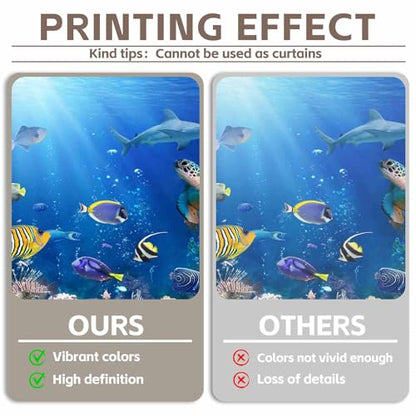 8x6ft Under The Sea Photography Backdrop Ocean Background | Underwater World, Baby Shower Party Supplies, Aquarium Coral Banner, Birthday Photo Booth, Polyester, Grommets, 1PC - size: 8'x6'