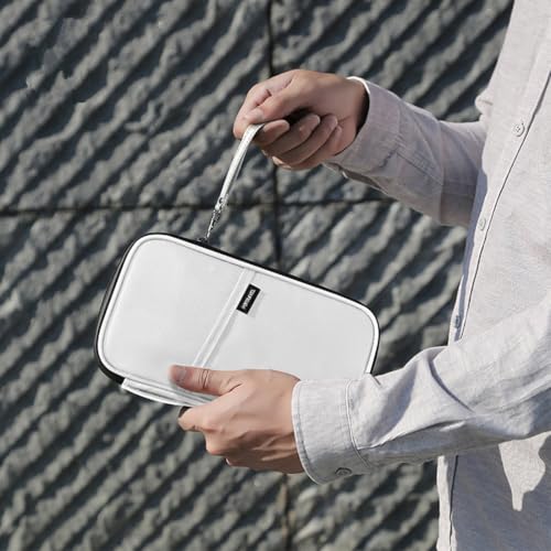 VanFn RFID Travel Passport Wallet, Family Passport Holder, Trip Document Organizer P.Travel Series - color: A - Nylon - White