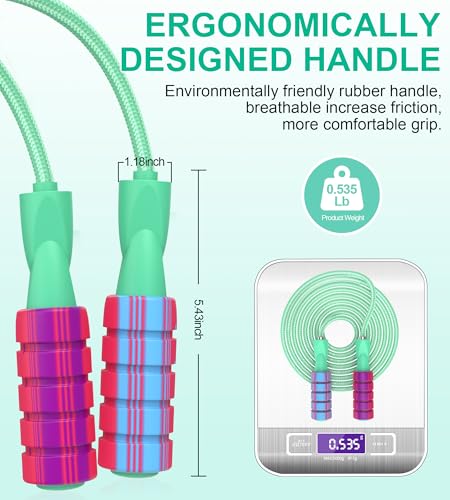 Jump Rope for Women Men, Fitness Jumprope for Women Workout, Adjustable Adult Exercise Skipping Rope - color: Green