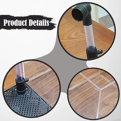 Acrylic Undergravel Box Filtration System with Tube Aquarium Breeding Box Multifunctional Fish Tank System, Clear