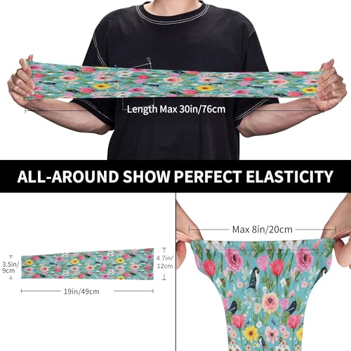 Arm Sleeves Outdoor Garden Sports Cooling Sun Sleeve for Women Men Farm - color: Bird