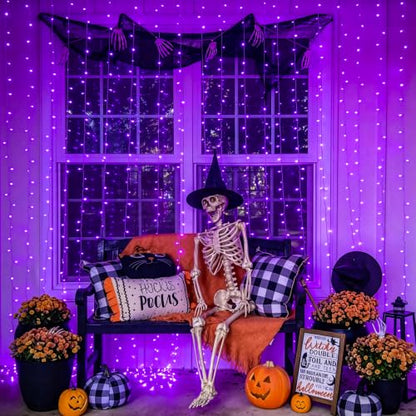 JMEXSUSS 200 LED USB Purple Halloween Lights, 6.5ft x 6.5ft - color: Purple, size: 200 LED