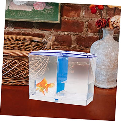 POPETPOP Miniature Fish Breeding Box Acrylic Isolation Tank Incubator for Bettas Guppies Safe Feeding Hatchery with Smooth Surface for Home Aquariums