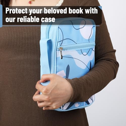 Mr. Pen- Bible Cover Case | Carrying Book Case with Durable Handle and Zippered Pocket, Bible Protective Church Bag for Men & Women, Christian Gifts - color: Marine Dream
