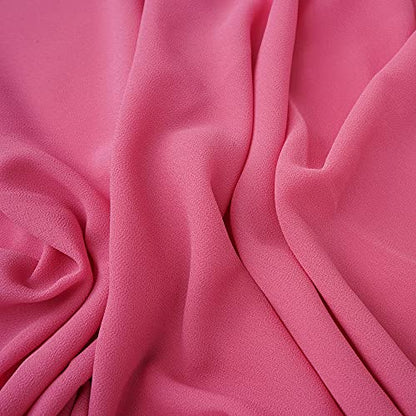 YOUR SMILE for Women Lightweight Breathable Solid Color Soft Chiffon Long Fashion Scarves Sun-proof Shawls Wrap - color: Soft Pink