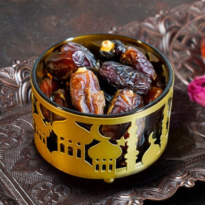 VOSAREA 3pcs Ramadan Tray with Lid Eid Mubarak Candy Dish Decorative Ramadan Food Container Eid Cookie Trays Trinket Box for Eid Party Supplies