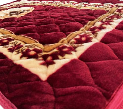Prayer Rug Muslim Prayer Mat Islamic - Very Thick Prayer Rug Sajadah for Men Women with Islam Prayer Beads for Eid Travel Ramadan, Soft and Luxury (RED) - color: Red