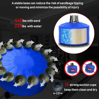 Adjustable Punching Dummy – Freestanding Silicone Punching Bag with Telescopic Height, Stable Large Base for Adults, Boxing, Kickboxing, MMA & Home Gym Training - color: Blue