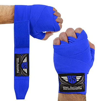 Boxing Hand Wraps 180" Wrist Bandages Fist Inner Gloves MMA,UFC, Muay Thai Pair - color: Blue, size: 4.5m