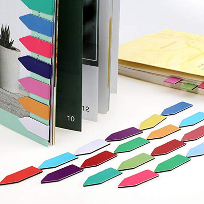 32 Pieces Arrow Shaped Magnetic Bookmarks, Assorted Magnet Page Markers Bookmarks Set, Magnetic Page Clips Bookmark for Students School Office Reading Supplies, Planner