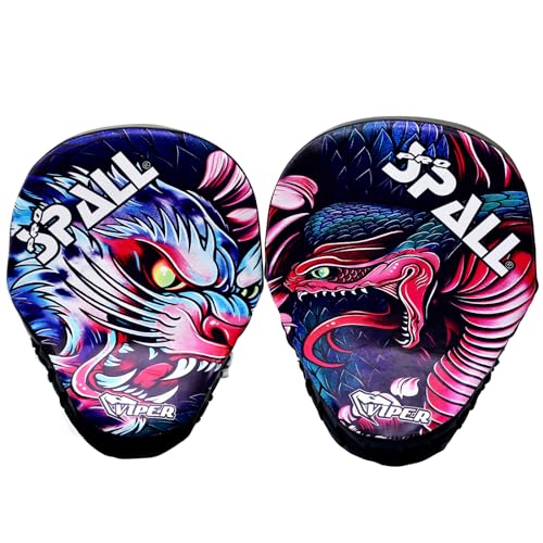 Curved Boxing Pads - Boxing Mitts and Punch Pads, Muay Thai MMA Focus Boxing Mitts Suitable for Boxing, Kickboxing, Karate, and Martial Arts - color: Viper-Multi