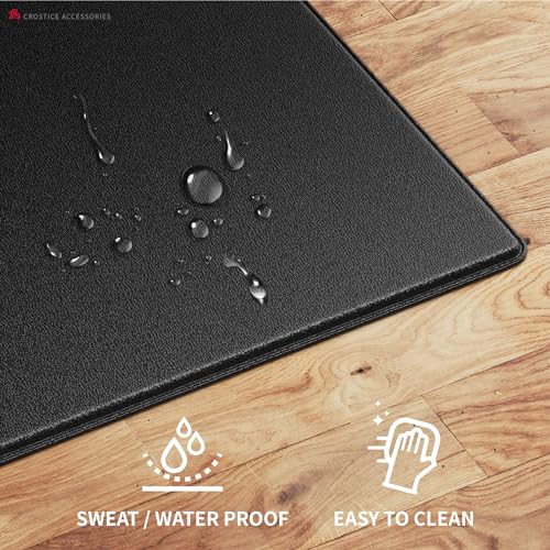 Bike Mat Compatible with Peloton Bike, 6mm Floor Protector | 6mm bike mat compatible with Peloton bike, providing non-slip waterproof protection for hardwood or carpet - size: 36x72", style: Black Style
