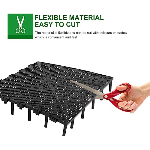 Totority Black PVC Under Plates – 80PCS Aquarium Base Plates for Efficient Water Filtration, Easy Installation, and Fish Tank Maintenance