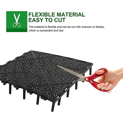 Totority Black PVC Under Plates – 80PCS Aquarium Base Plates for Efficient Water Filtration, Easy Installation, and Fish Tank Maintenance