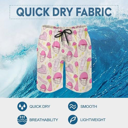 Mens Trunks Breathable Quick Dry Mesh Lining Holiday Party Beach Board Shorts - color: Style-1, size: XX-Large