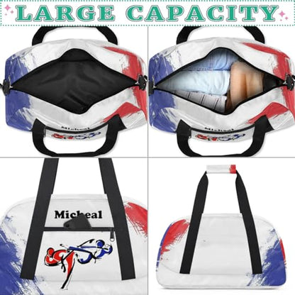 Personalized Martial Art Bag Duffel Bag for Girls, Custom Taekwondo Karate Bag Overnight Bags for Travel Weekender Practice Battle(1) - color: Option 9
