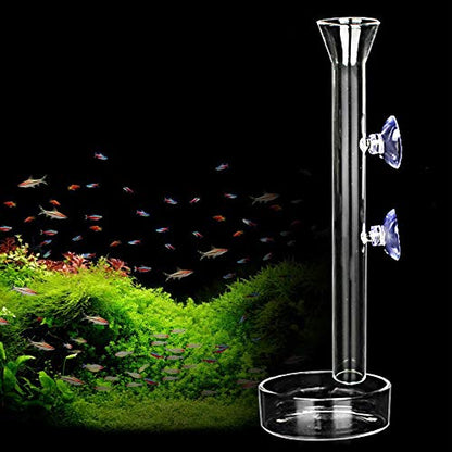 Shrimp Feeding Tube and Dish,Clear Crystal Glass Shrimp Feeder Tube Tray for Fish Tank Aquarium Shrimp - size: 12" + 1 Tray