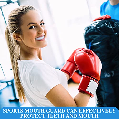 Sport Mouth Guards Gum Teeth Armor Game Guard for Boxing Basketball Football Hockey Karate Basketball Rugby Match - color: Black With White