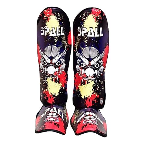 Muay Thai Guards Shin Guards for Kickboxing Martial Arts Kicking BJJ Boxing Equipment MMA Training and Sparring Leg Guard with Instep Protection Pads - color: Blue, size: Small