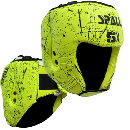 Spall Pro Boxing Headgear, Sparring Helmet for Fighting Sports Karate Boxing Martial Arts MMA and Taekwondo - color: F.Yellow